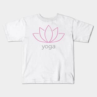 Yoga and Lotus Flower Kids T-Shirt